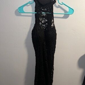 Elegant Black Lace Dress